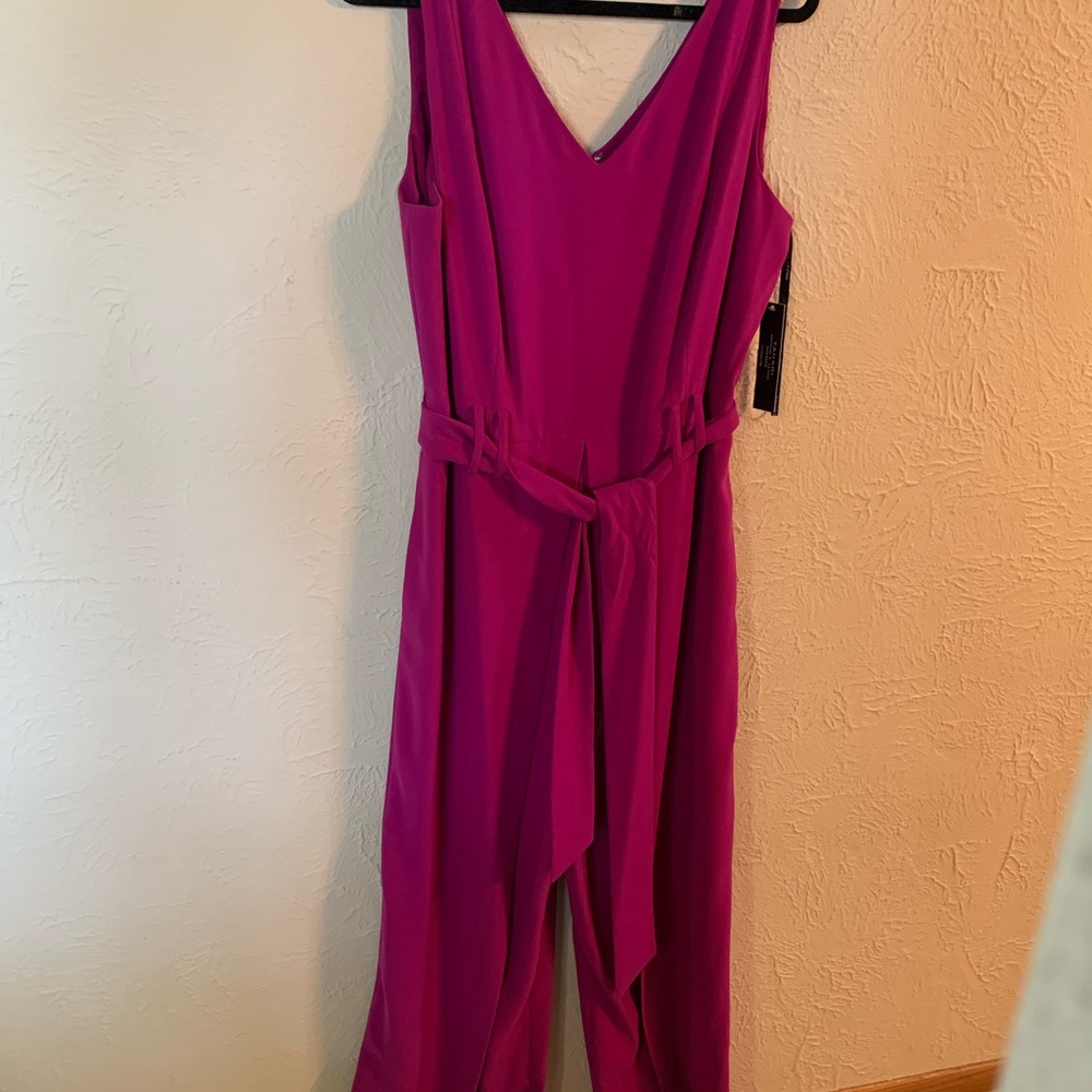 Elegant Hot Pink Tahari Jumpsuit